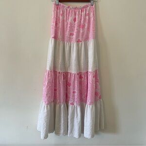 Vintage Liza by Lilly Pulitzer Tiered Maxi Skirt